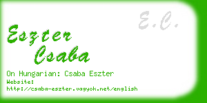 eszter csaba business card